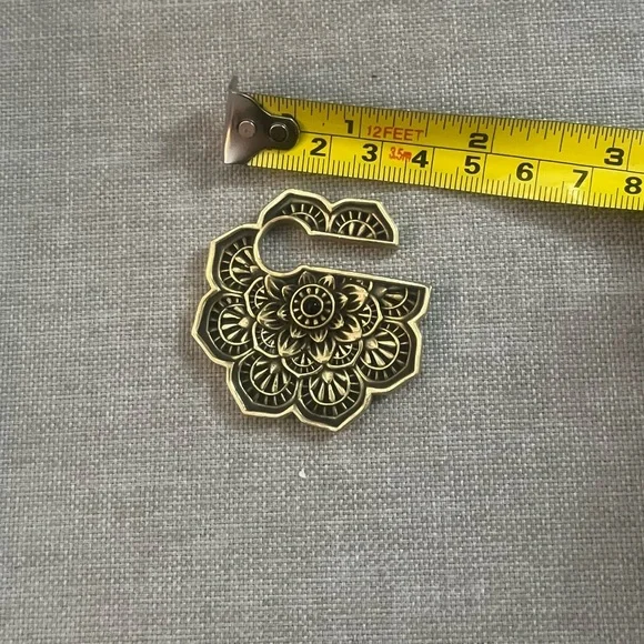 Brass ear weights/earrings - Picture 5 of 6